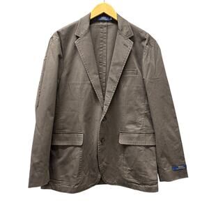 Polo Ralph Lauren Twill Blazer Mens Large Gray Coastal Cotton Sport Coat Jacket